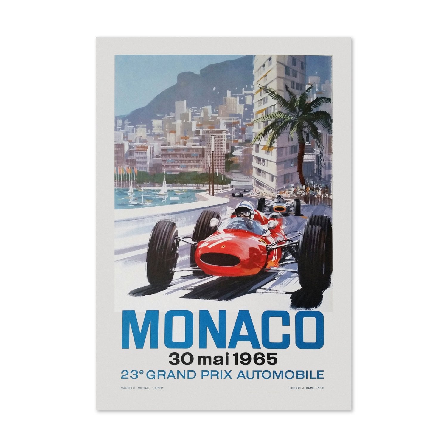 Monaco Grand Prix 1965 poster print